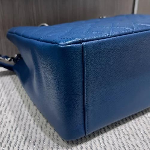 Chanel Caviar Quilted Grand Shopping Tote GST in Royal Blue - 9