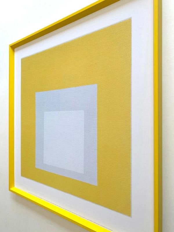 JOSEF ALBERS RARE LITHOGRAPH PRINT FRAMED MCM POSTER "HOMAGE TO THE SQUARE" 1968 - 10