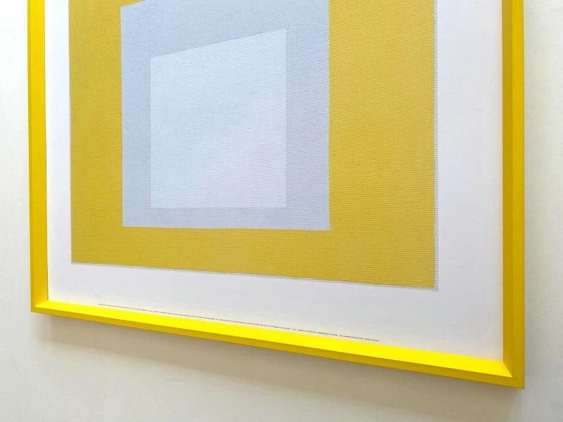 JOSEF ALBERS RARE LITHOGRAPH PRINT FRAMED MCM POSTER "HOMAGE TO THE SQUARE" 1968 - 12