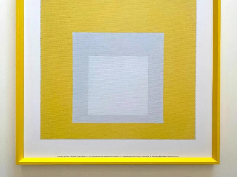 JOSEF ALBERS RARE LITHOGRAPH PRINT FRAMED MCM POSTER "HOMAGE TO THE SQUARE" 1968 - 3