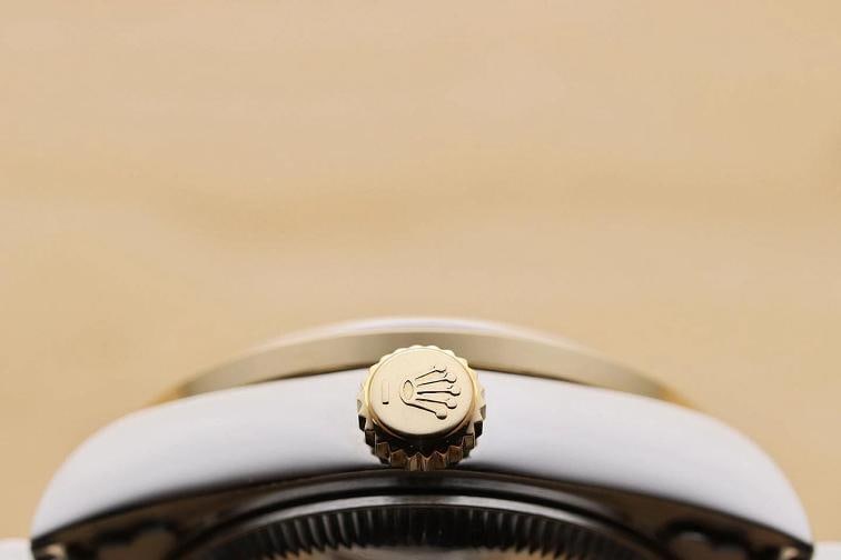 ROLEX LADIES DATEJUST 79173 WHITE DIAL 18K GOLD STEEL 2-TONE DIAMOND RUBY WATCH - 9
