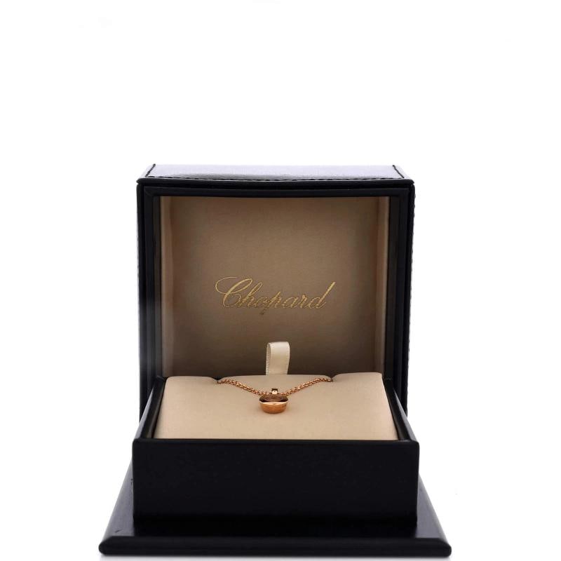 Chopard Happy Diamonds Round Pendant Necklace 18K Rose Gold with 1 Floating - 2
