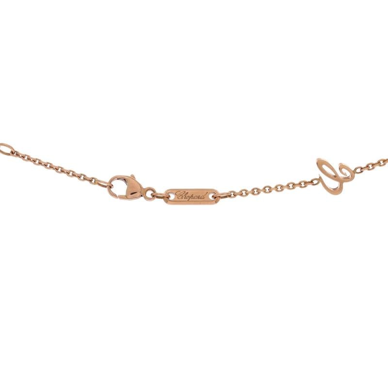 Chopard Happy Diamonds Round Pendant Necklace 18K Rose Gold with 1 Floating - 4