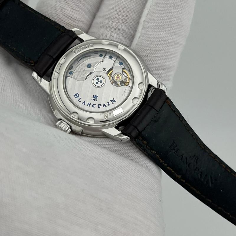 Blancpain LÃƒÂ©man Ultra Slim Big Date 2150-1127-53 38mm Stainless Steel Box Pap - 10