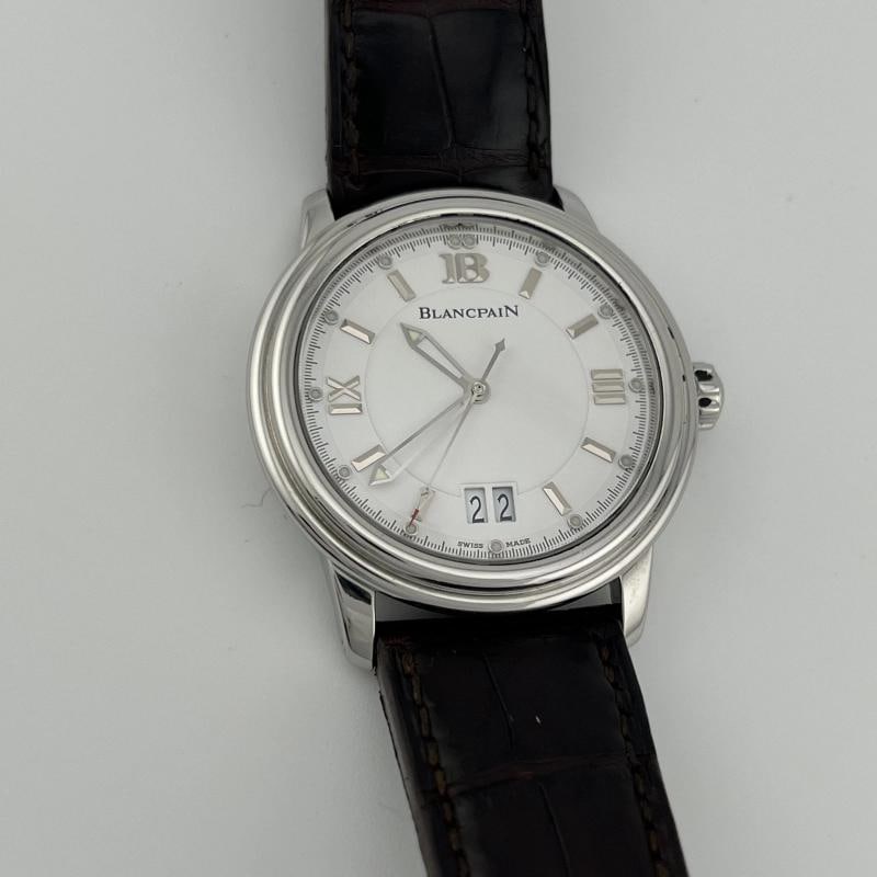 Blancpain LÃƒÂ©man Ultra Slim Big Date 2150-1127-53 38mm Stainless Steel Box Pap - 3