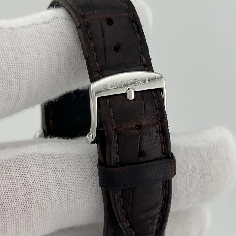 Blancpain LÃƒÂ©man Ultra Slim Big Date 2150-1127-53 38mm Stainless Steel Box Pap - 5
