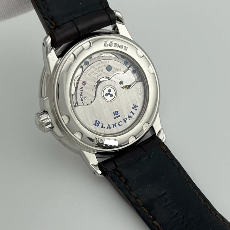 Blancpain LÃƒÂ©man Ultra Slim Big Date 2150-1127-53 38mm Stainless Steel Box Pap - 6