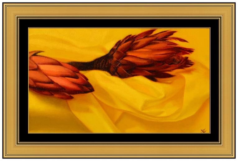 Judith Goldsmith Original Oil Painting On Canvas Still Life Signed Framed Art: Condition: Used,Unit of Sale: Single Piece,Artist: Judith Goldsmith,Signed: Yes,Title: Hop Pair,Material: Canvas,Certificate of Authenticity (COA): Yes,Item Length: 15 in,Framing: Framed,Subject: Stil