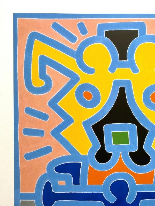 KEITH HARING ESTATE RARE 1999 LITHOGRAPH PRINT POP ART POSTER " UNTITLED " 1988 - 4