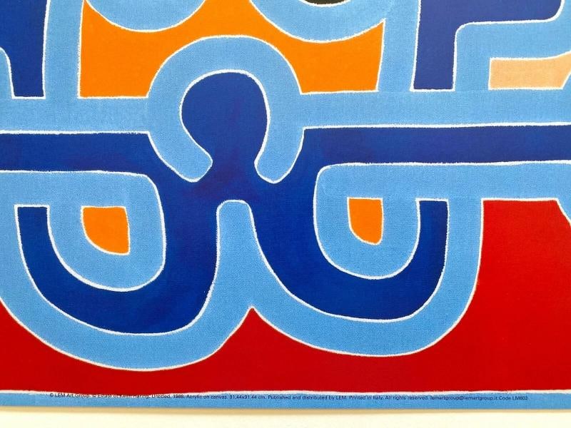 KEITH HARING ESTATE RARE 1999 LITHOGRAPH PRINT POP ART POSTER " UNTITLED " 1988 - 8