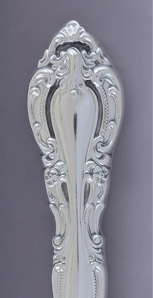 12 Alvin Vivaldi Pattern Sterling Silver & Stainless Dinner Knives - 2