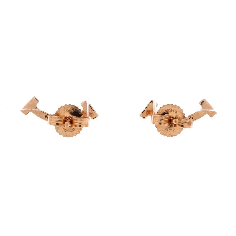 Tiffany & Co. T Smile Stud Earrings 18K Rose Gold and Diamonds - 3