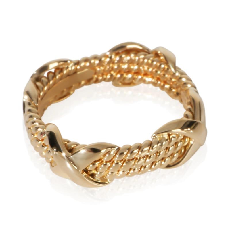 Tiffany & Co. Yellow Gold Schlumberger X Ring - 3