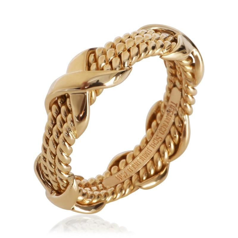 Tiffany & Co. Yellow Gold Schlumberger X Ring - 4