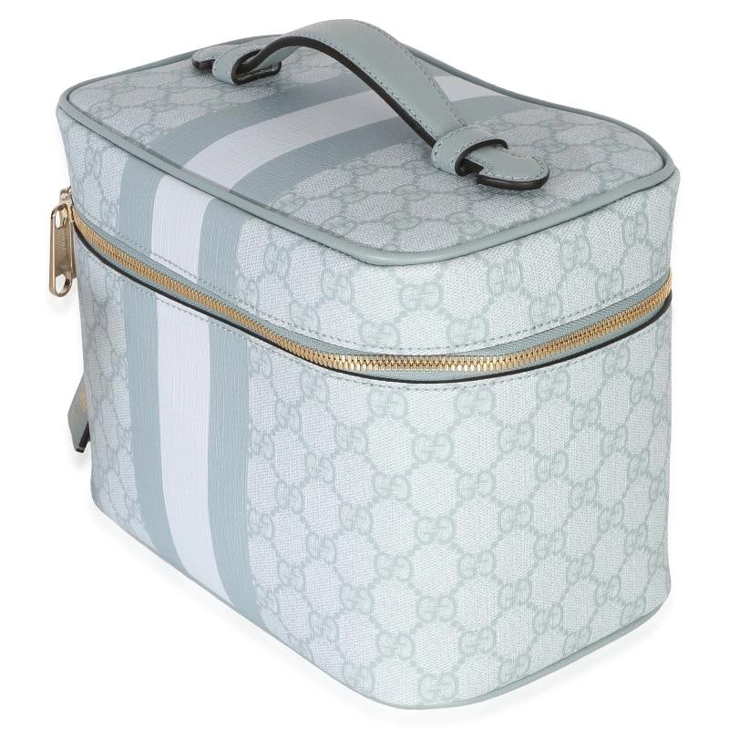 Gucci Light Blue GG Supreme Monogram Dollar Calfskin Medium Savoy Vanity Case - 2