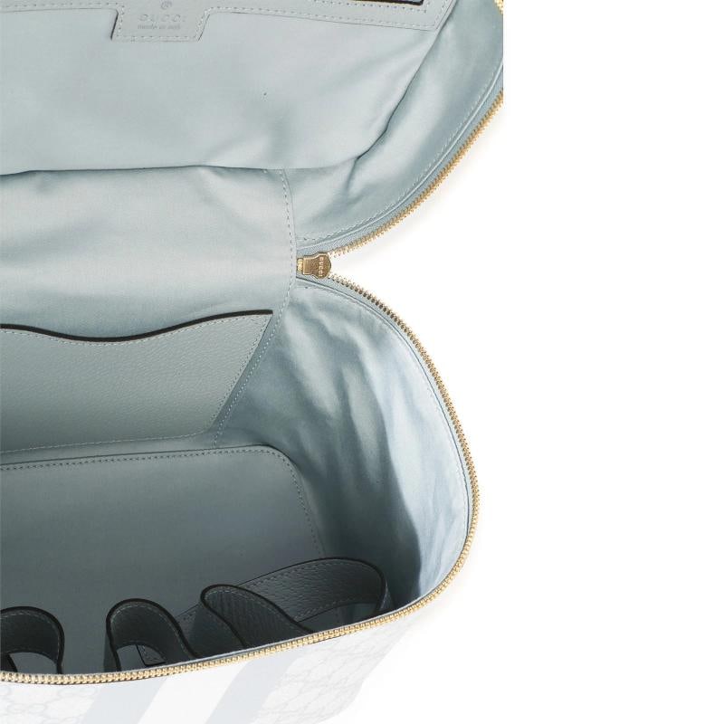 Gucci Light Blue GG Supreme Monogram Dollar Calfskin Medium Savoy Vanity Case - 5