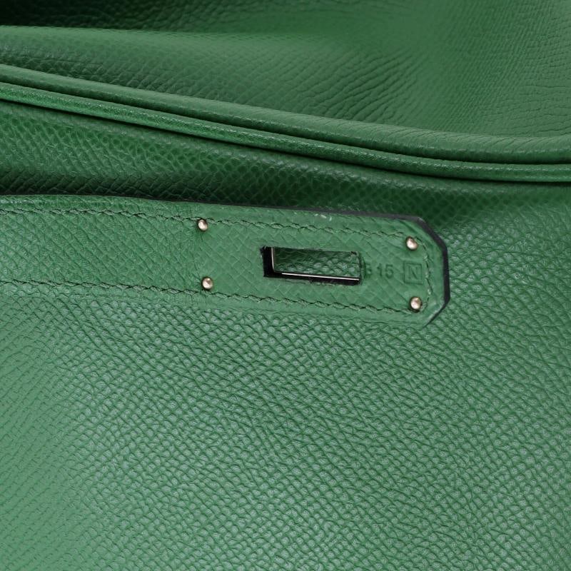 Hermes Birkin Handbag Green Epsom with Palladium Hardware 30 - 8