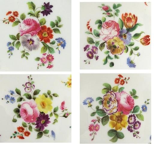 Great 10 Antique c1860s Colorful Floral Gilt Paris Porcelain Soup Bowls 8 1/2" - 2