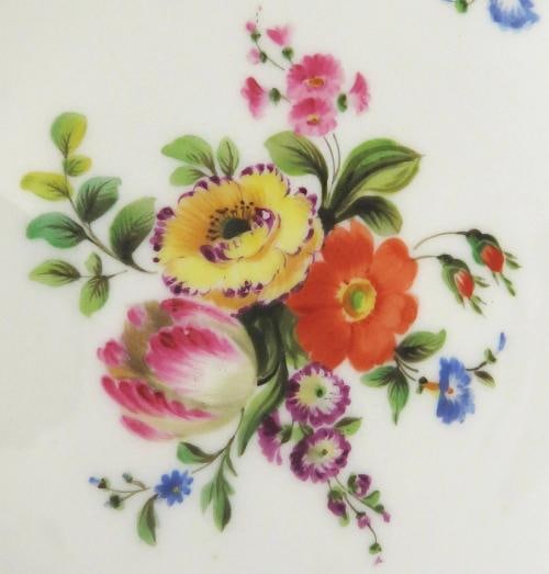 Great 10 Antique c1860s Colorful Floral Gilt Paris Porcelain Soup Bowls 8 1/2" - 4