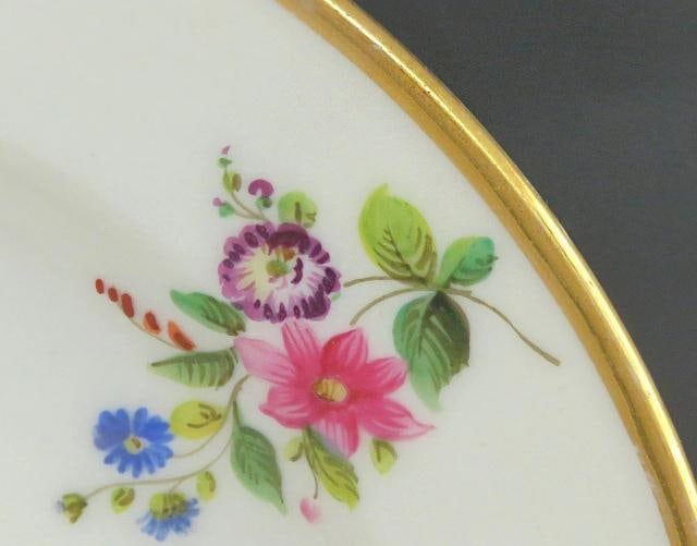 Great 10 Antique c1860s Colorful Floral Gilt Paris Porcelain Soup Bowls 8 1/2" - 7