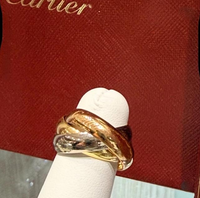 Cartier Large Model Trinity Ring 18kt Tri-Color Gold Size 52/US 6 (2016) - 3