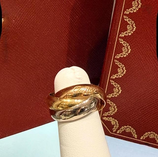 Cartier Large Model Trinity Ring 18kt Tri-Color Gold Size 52/US 6 (2016) - 4
