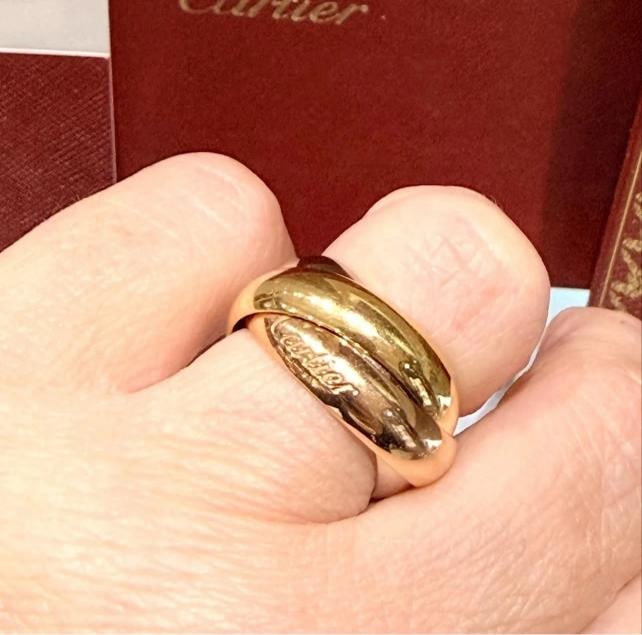 Cartier Large Model Trinity Ring 18kt Tri-Color Gold Size 52/US 6 (2016) - 7