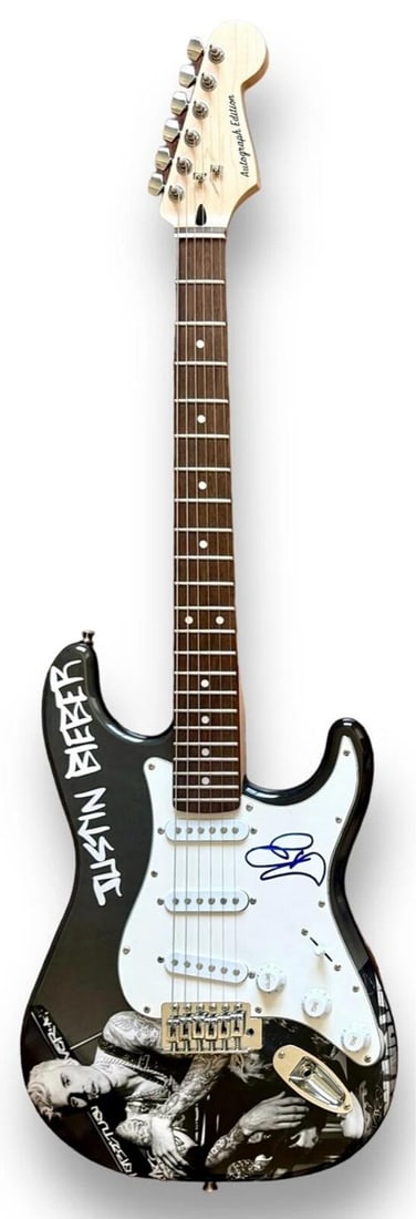 Justin Bieber Signed Guitar Custom Graphics JSA COA Despacito Peaches - 3