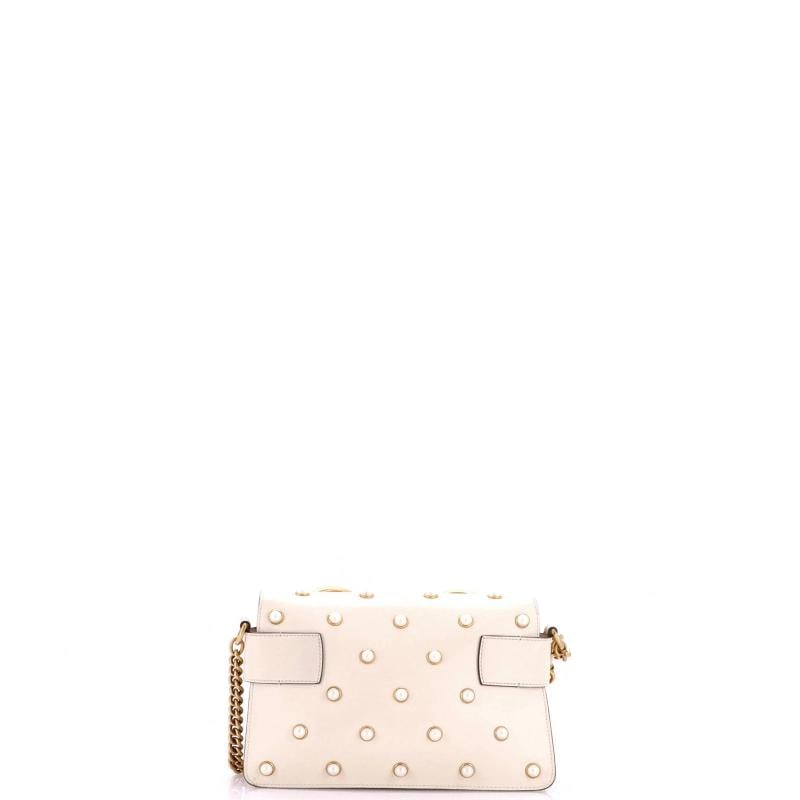 Gucci Broadway Pearly Bee Shoulder Bag Embellished Leather Mini - 3
