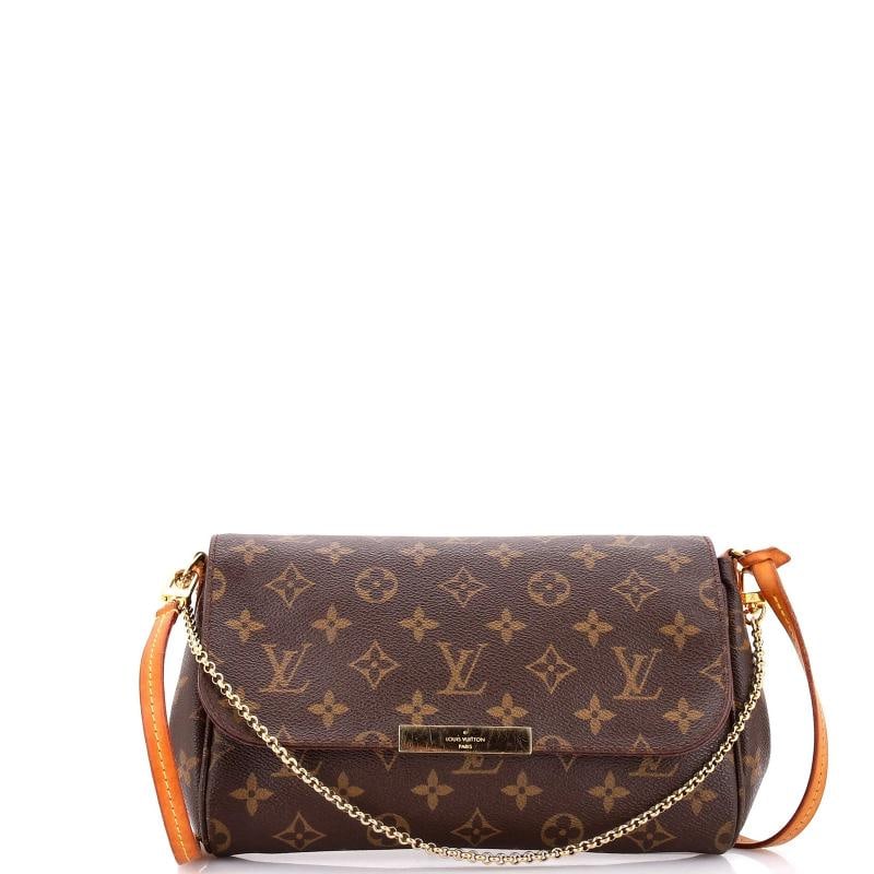 Louis Vuitton Favorite Handbag Monogram Canvas MM: Accessories: Extra Strap, With Strap Measurements: Handle Drop 7", Height 6", Width 10", Depth 2", Strap Drop 21". Condition: Pre-owned - Good,Brand: Louis Vuitton,Exterior Material: Canvas