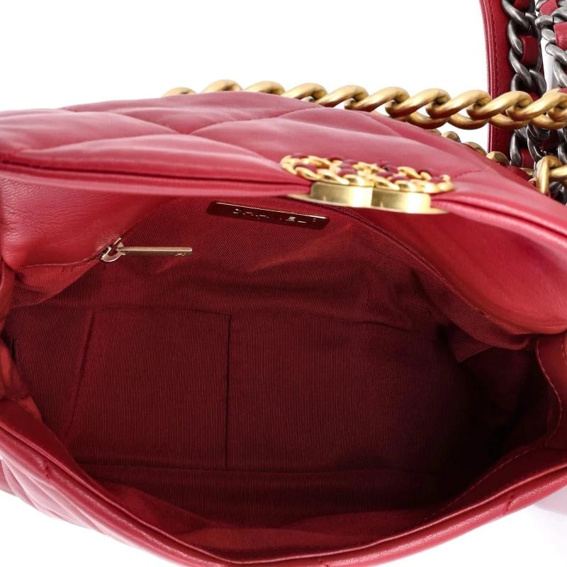 Chanel 19 Flap Bag Quilted Leather Medium - 5