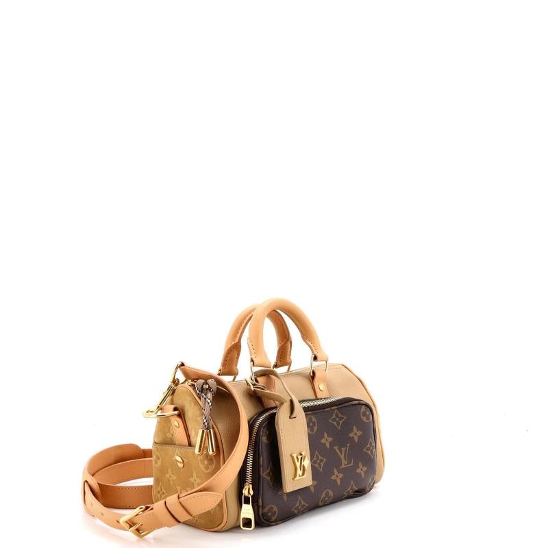 Louis Vuitton Cargo Keepall Bandouliere Bag Suede with Monogram Canvas 25 - 2