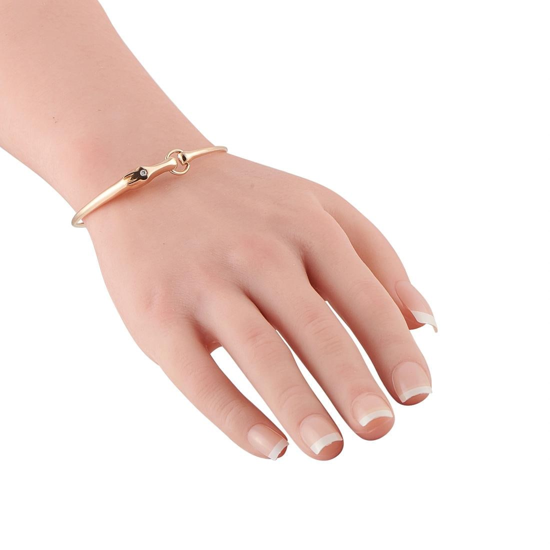 Hermes Herms Galop 18K Rose Gold Diamond Bracelet - 2