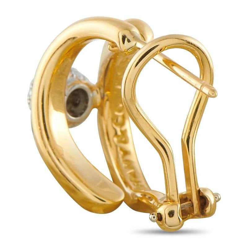 Tiffany & Co. 18K Yellow Gold 0.40ct Diamond Earrings - 2