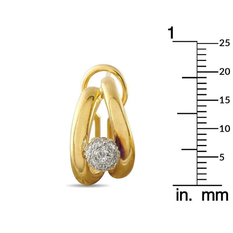Tiffany & Co. 18K Yellow Gold 0.40ct Diamond Earrings - 4
