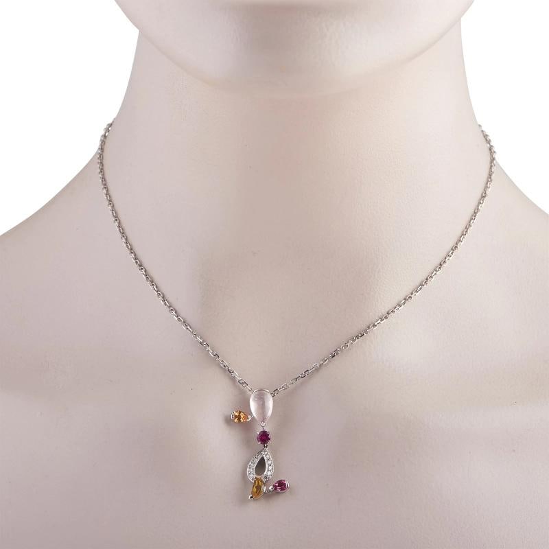 Cartier 18K White Gold Muti-Gemstone Necklace CA01-052026 - 2
