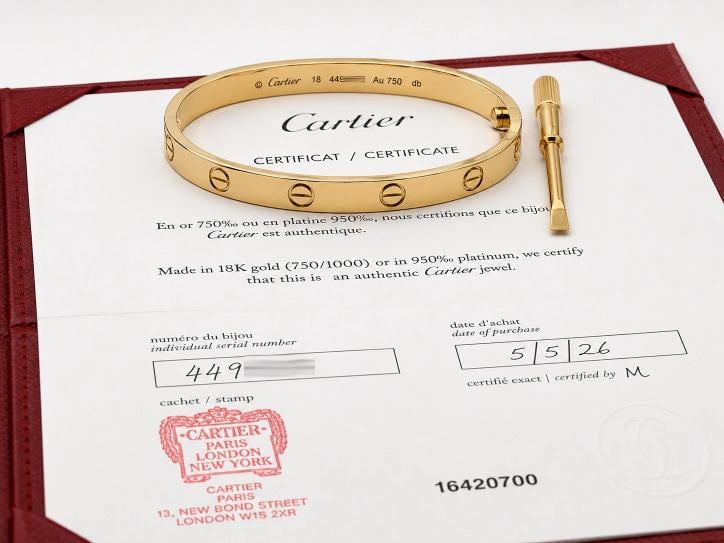 Cartier LOVE 18k Yellow Gold Bracelet Bangle Classic 6MM Sz 18 - 6