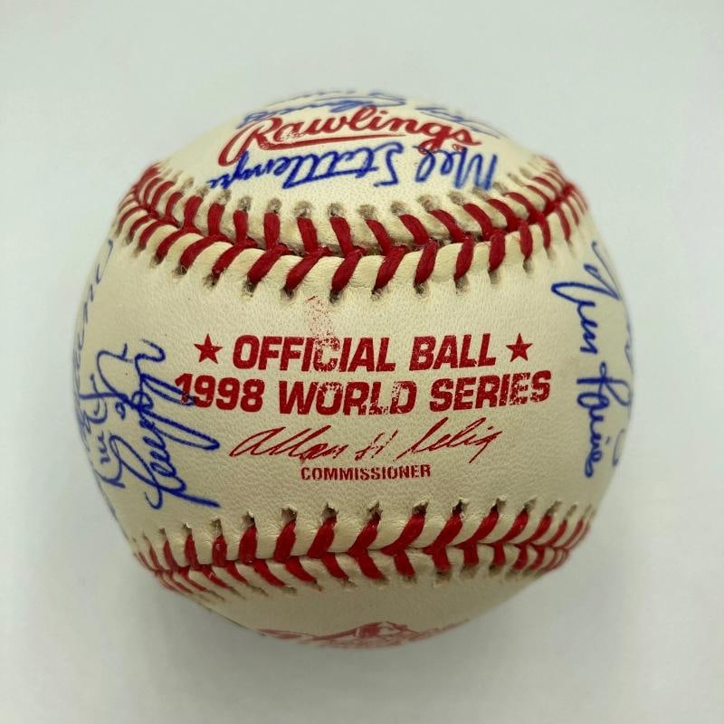 1998 New York Yankees World Series Champs Team Signed Baseball Jeter JSA COA - 10