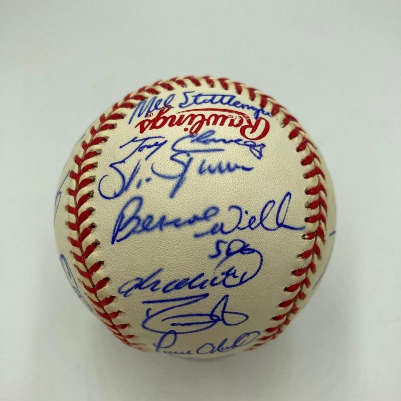1998 New York Yankees World Series Champs Team Signed Baseball Jeter JSA COA - 5