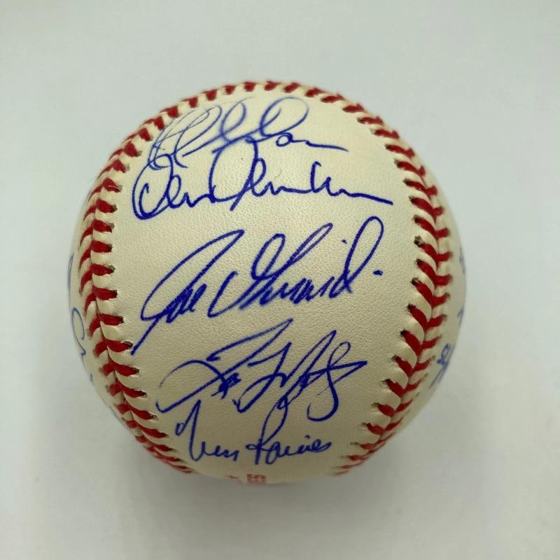 1998 New York Yankees World Series Champs Team Signed Baseball Jeter JSA COA - 8