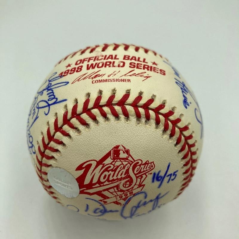 1998 New York Yankees World Series Champs Team Signed Baseball Jeter JSA COA - 9