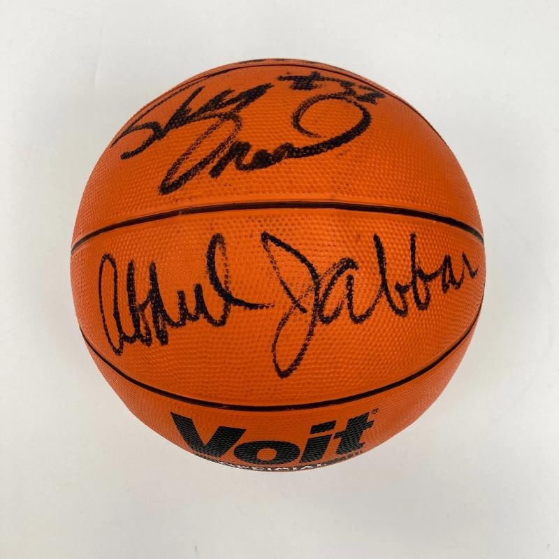 Wilt Chamberlain Abdul Jabbar Shaq Lakers Legends Signed Basketball JSA COA - 6