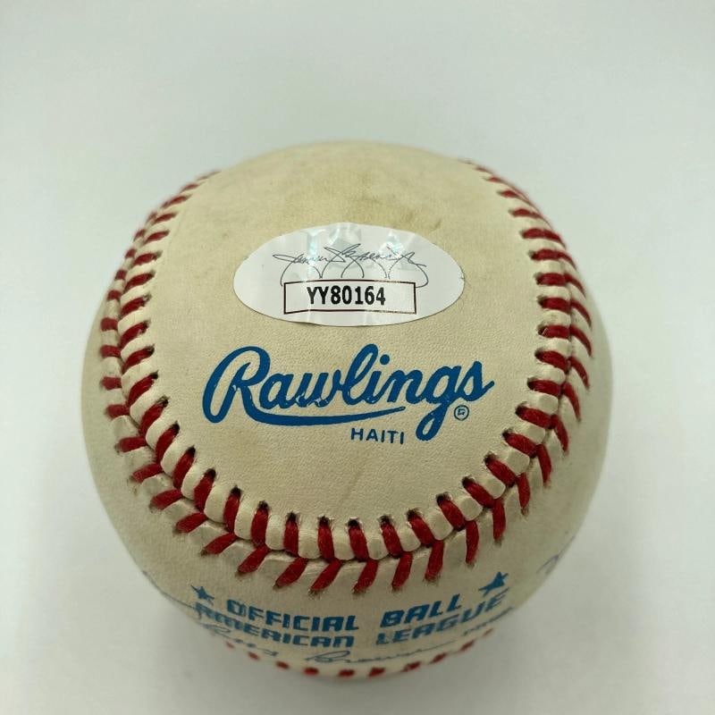 Mickey Mantle Joe Dimaggio Ted Williams Signed American League Baseball JSA COA - 4