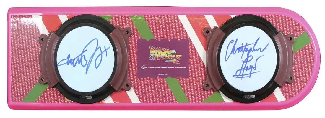 Michael J. Fox & Christopher Lloyd Back To The Future Signed Hoverboard BAS Wit: Industry: Movies,Original/Reproduction: Original,Autograph Authentication: Beckett,PRODUCT_COA: Beckett,PRODUCT_SIGNED_BY_NAME: Michael J. Fox & Christopher Lloyd,PRODUCT_SIGNED_BY_BRAND: Back To The