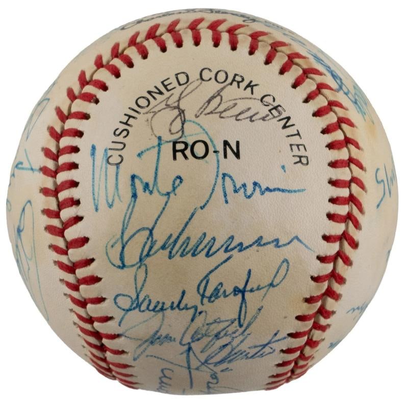 Joe DiMaggio Ted Williams Willie Mays Sandy Koufax HOF Signed Baseball JSA COA - 2