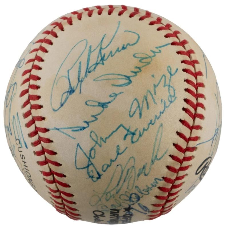 Joe DiMaggio Ted Williams Willie Mays Sandy Koufax HOF Signed Baseball JSA COA - 4