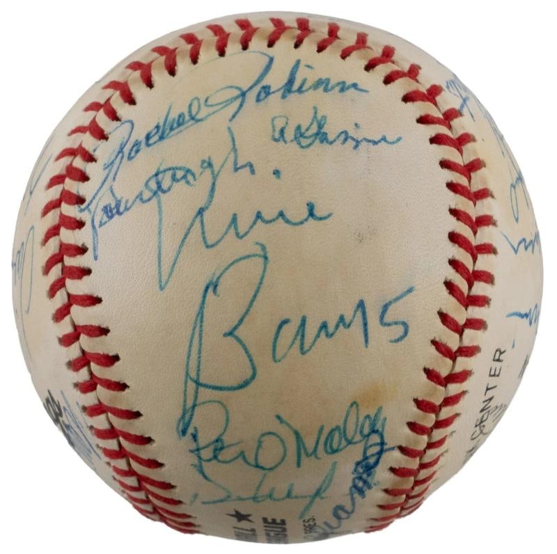 Joe DiMaggio Ted Williams Willie Mays Sandy Koufax HOF Signed Baseball JSA COA - 5