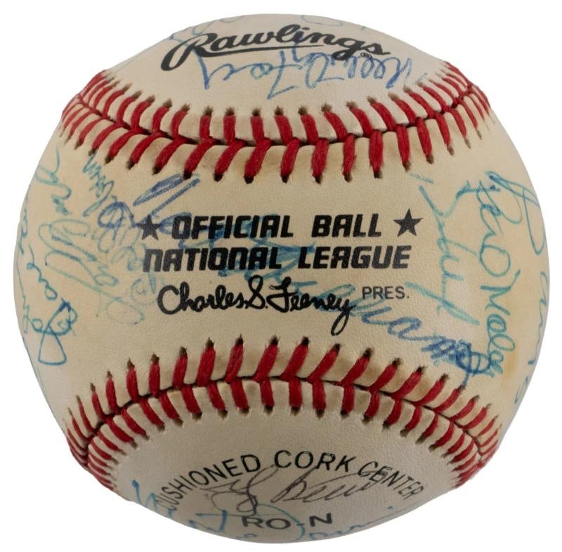 Joe DiMaggio Ted Williams Willie Mays Sandy Koufax HOF Signed Baseball JSA COA - 6