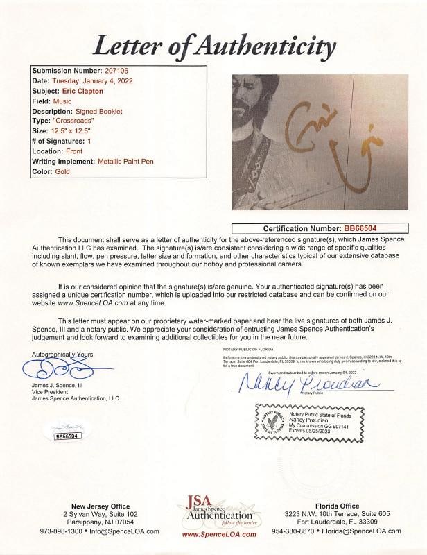 Eric Clapton Authentic Signed Crossroads Booklet w/ Vinyl Box Set BAS & JSA LOAs - 11