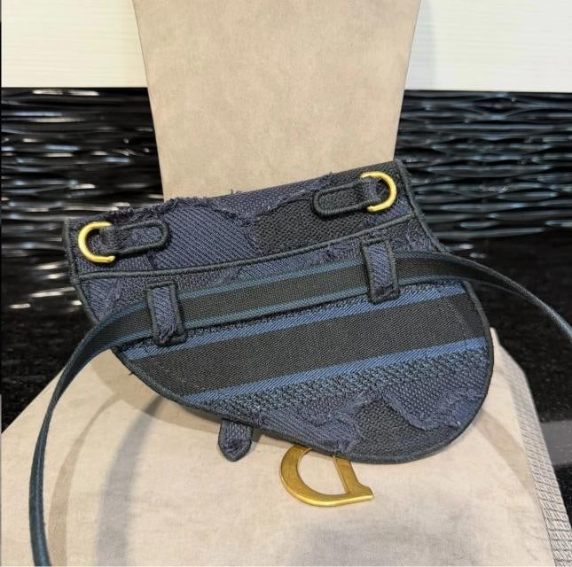 Christian Dior Saddle Belt Bag Camouflage Embroidered Canvas - 4
